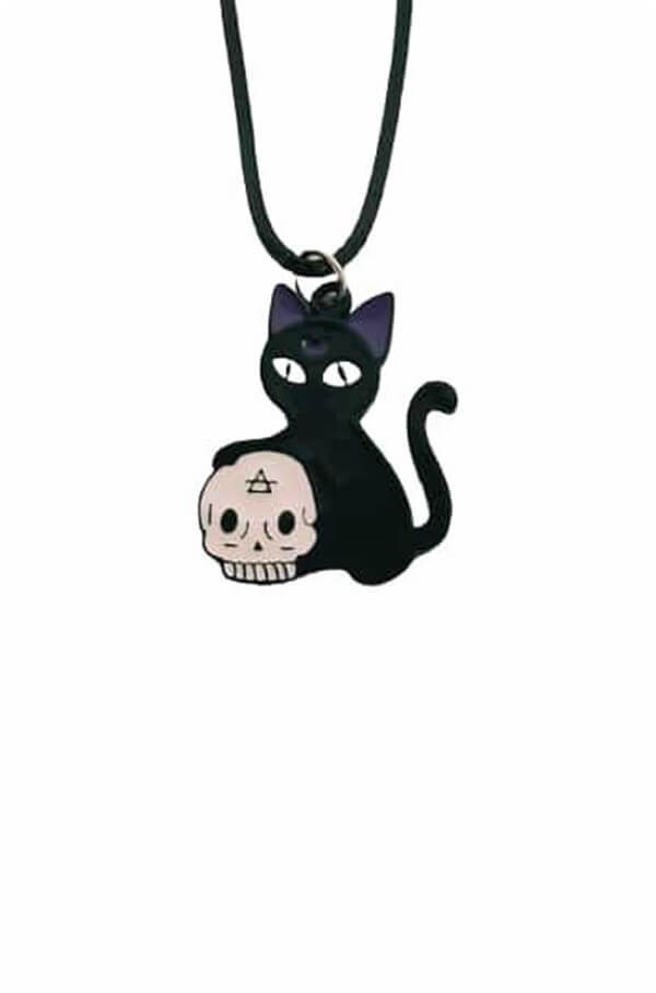 Black Cat Necklace Kolye