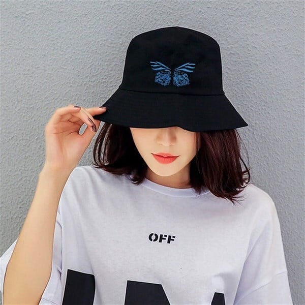 Butterfly Blue Bucket Şapka
