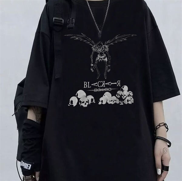 Death Note Black Air Siyah Oversize Unisex T-shirt