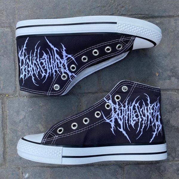 Gothic Punk Baskılı Kanvas Ayakkabı