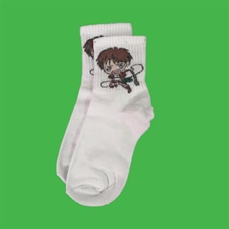 Anime Attack On Titan Eren Kolej Çorap