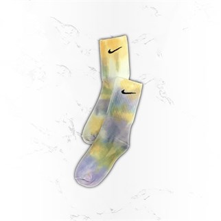 Nike Purple & Yellow Pattern Kolej Çorap