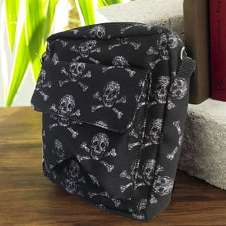 Skull Pattern Black Çapraz Çanta