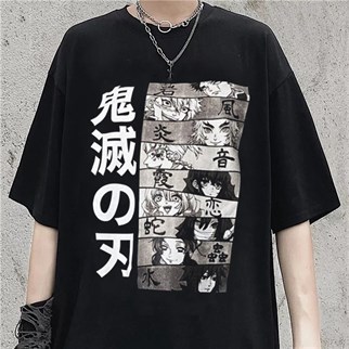 Touz Anime Demon Slayer Baskılı Unisex T-shirt