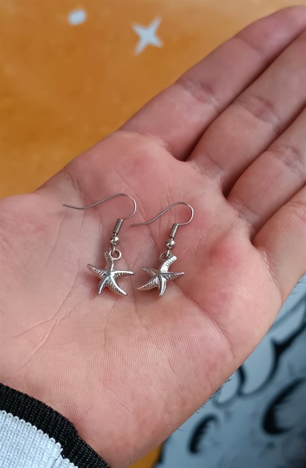 Touz Gothic Starfish Çift Küpe